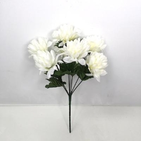 Ivory Chrysanthemum Bush 32cm